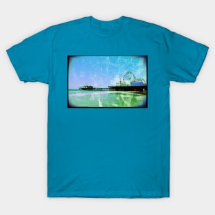 Blue and green Santa Monica Pier T-Shirt